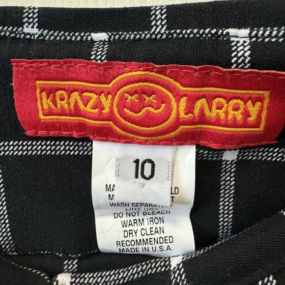 Krazy Larry Womens Black White Pull On Ankle Pants Size 10 - Picture 3 of 4
